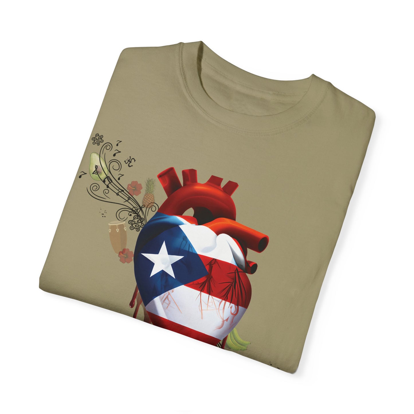 Heart and Roots Unisex Garment-Dyed T-shirt