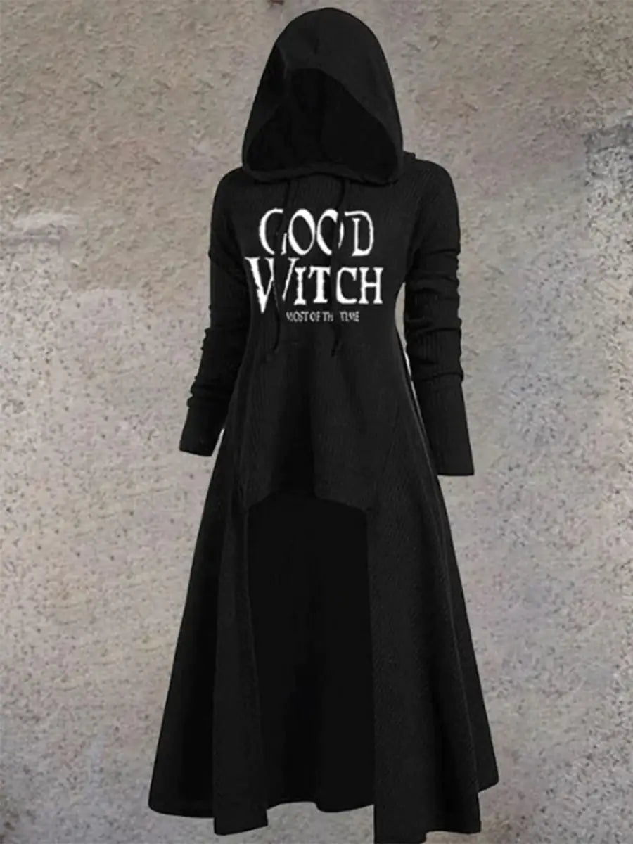 Good Witch Long Sleeve Hooded Irregular Halloween Top Creative Goulash