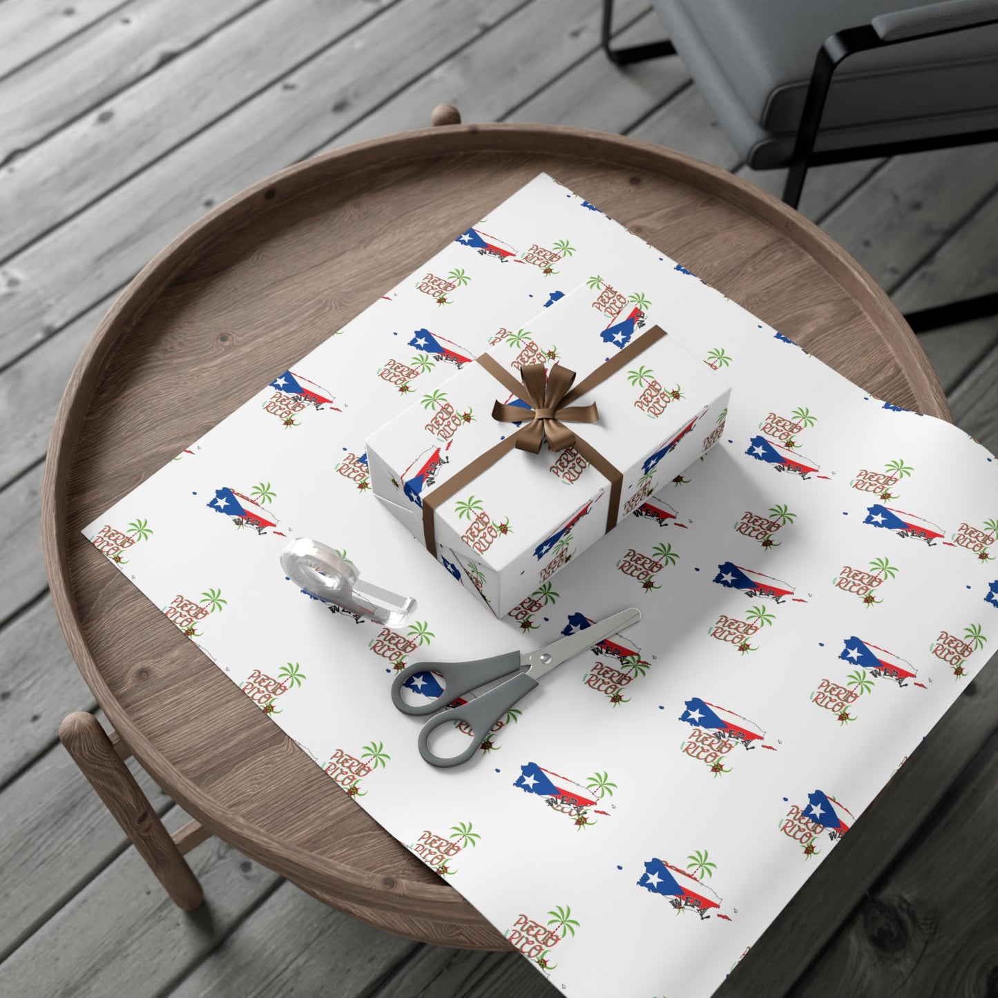 Puerto Rican Map Gift Wrap Papers