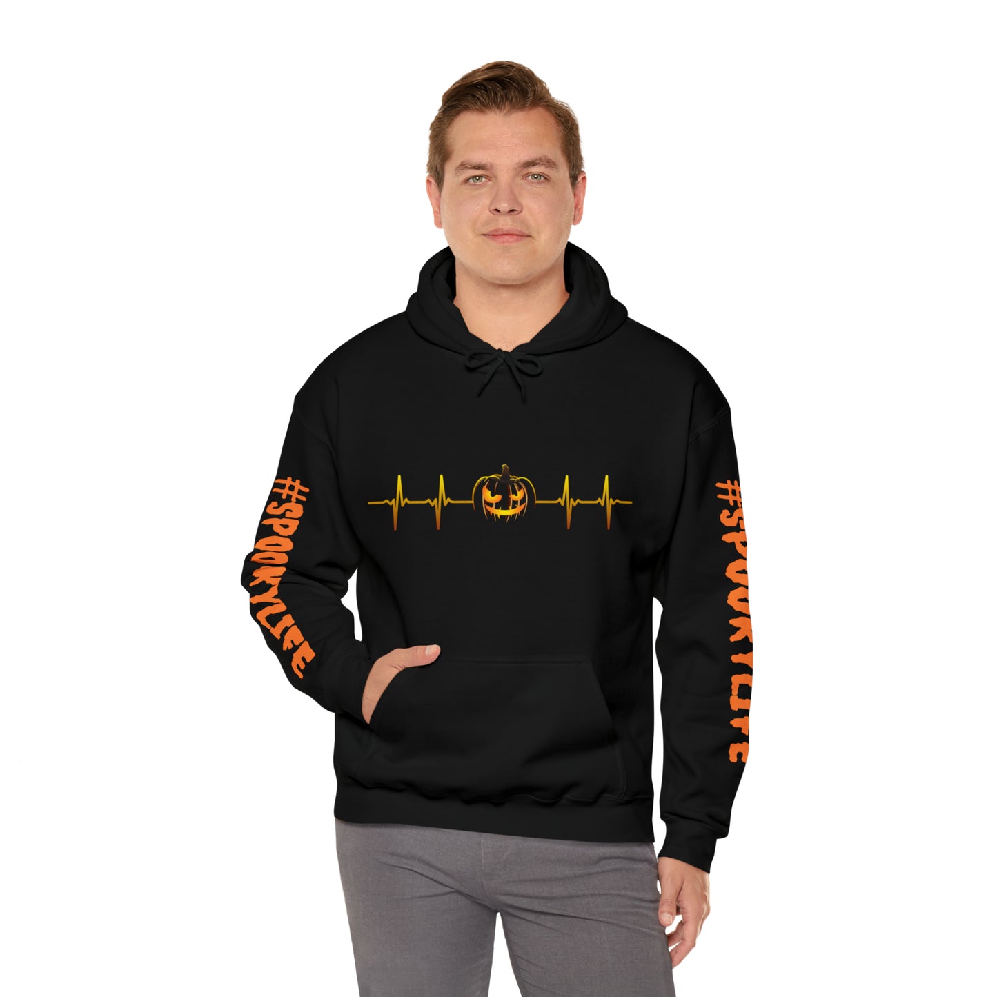 Halloween Heartbeat Unisex Heavy Blend™ Hooded Sweatshirt