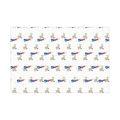 Puerto Rican Map Gift Wrap Papers