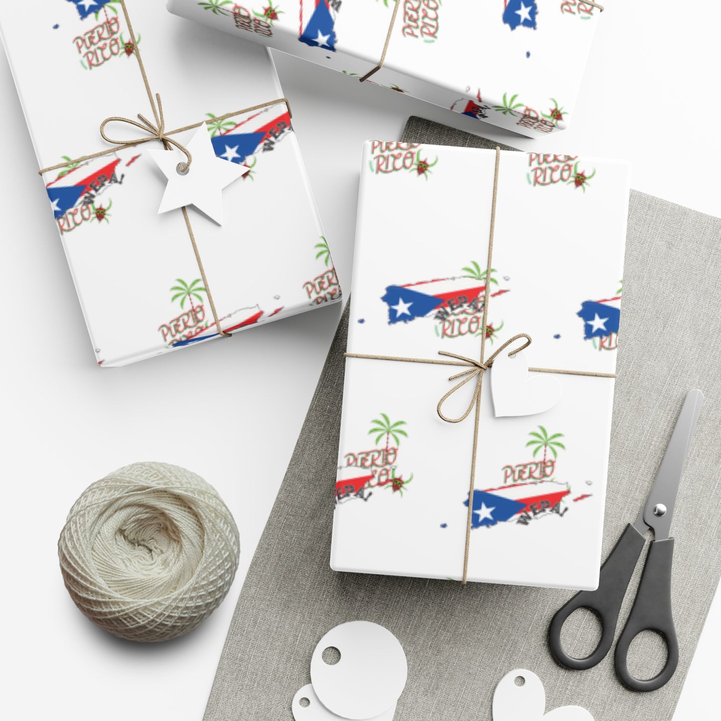 Puerto Rican Map Gift Wrap Papers