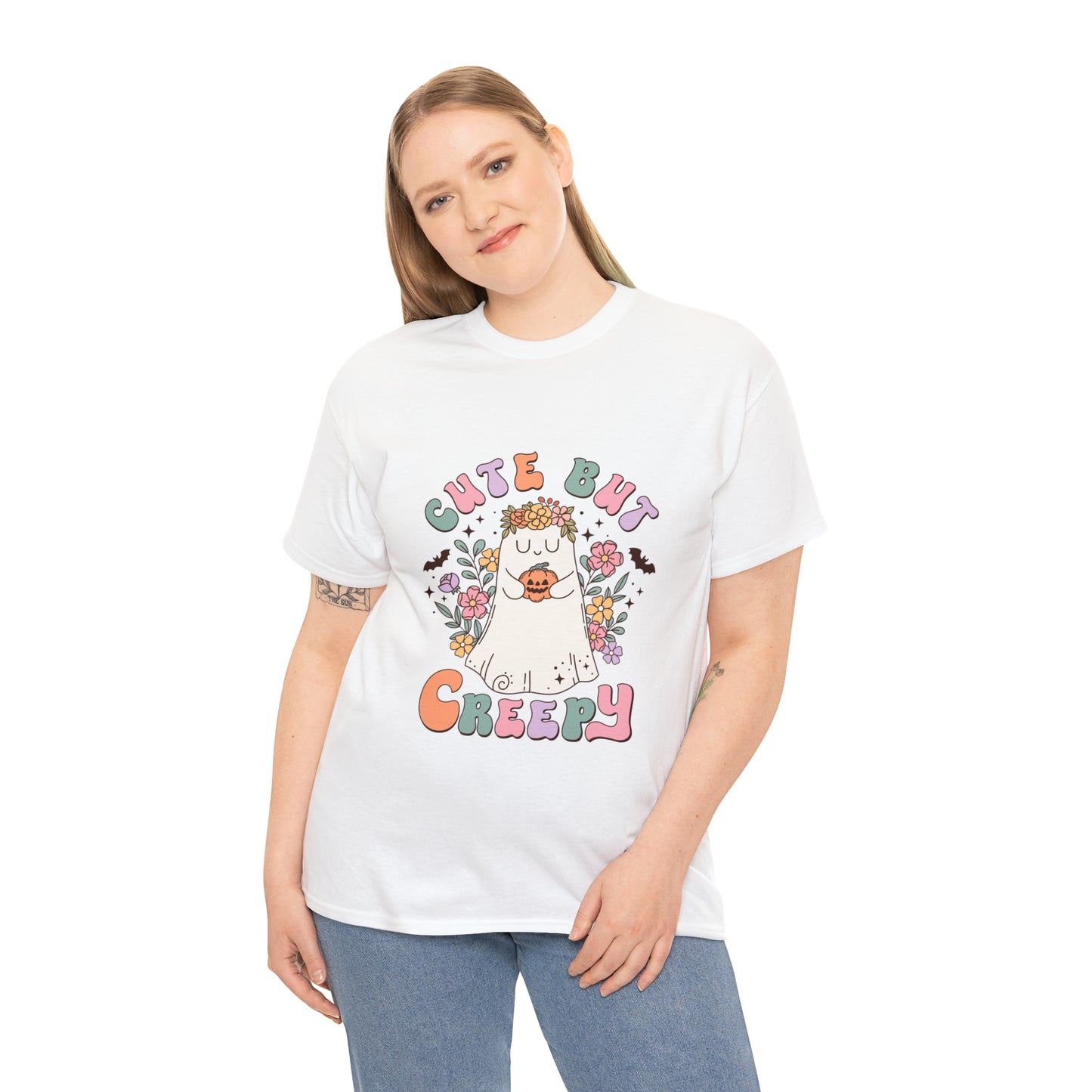 Cute But Creepy Unisex Heavy Cotton Tee