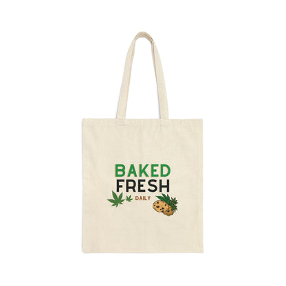 Baked Fresh Daily Cotton Canvas Tote Bag