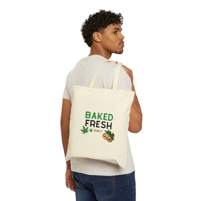 Baked Fresh Daily Cotton Canvas Tote Bag