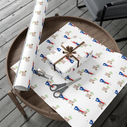 Puerto Rican Map Gift Wrap Papers