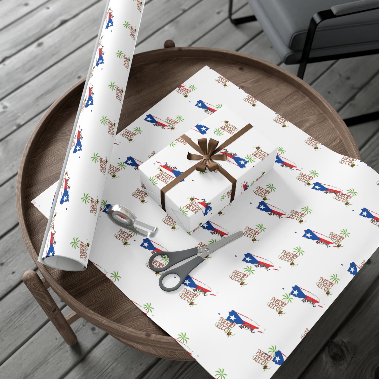 Puerto Rican Map Gift Wrap Papers