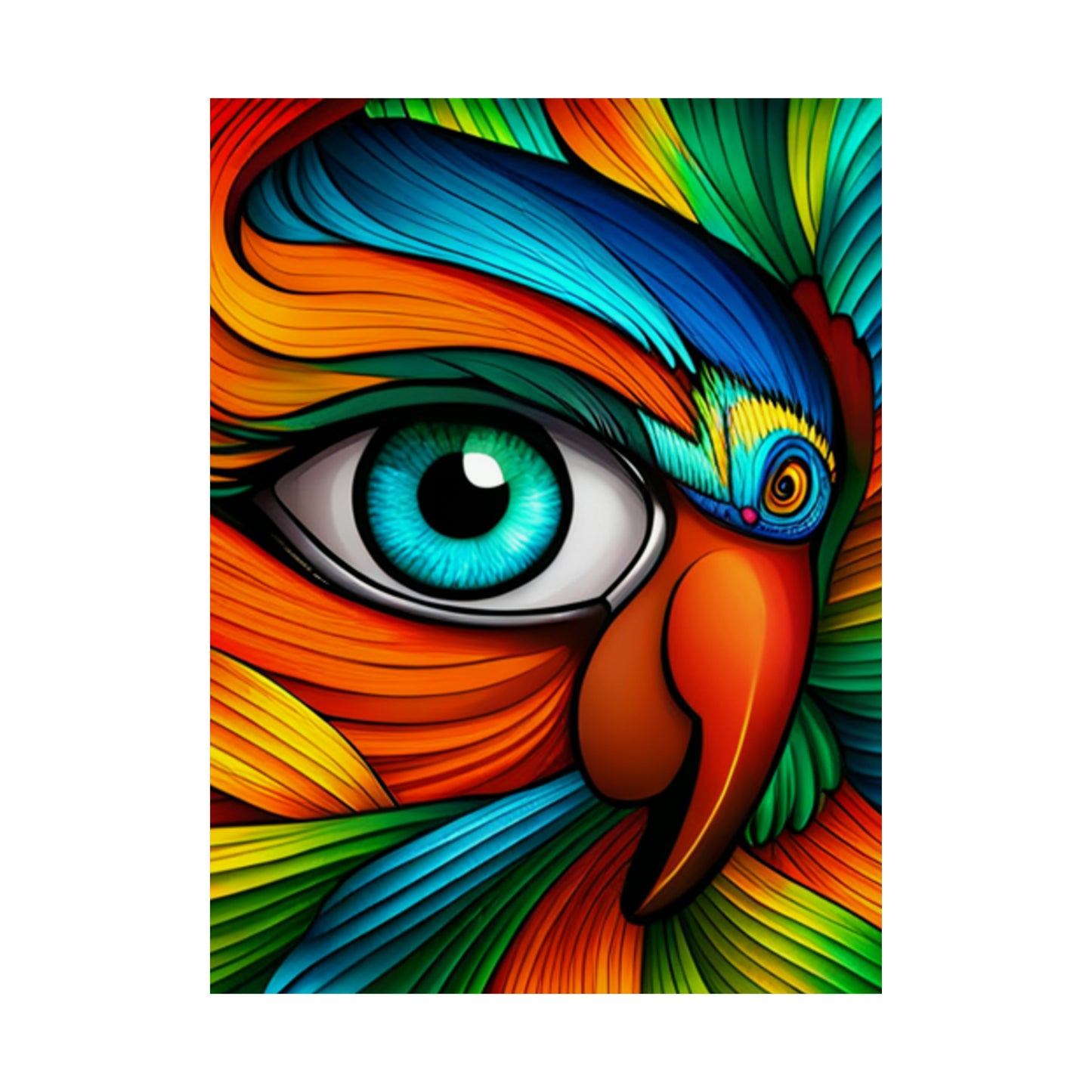 3 Eyed Parrot Matte Vertical Poster