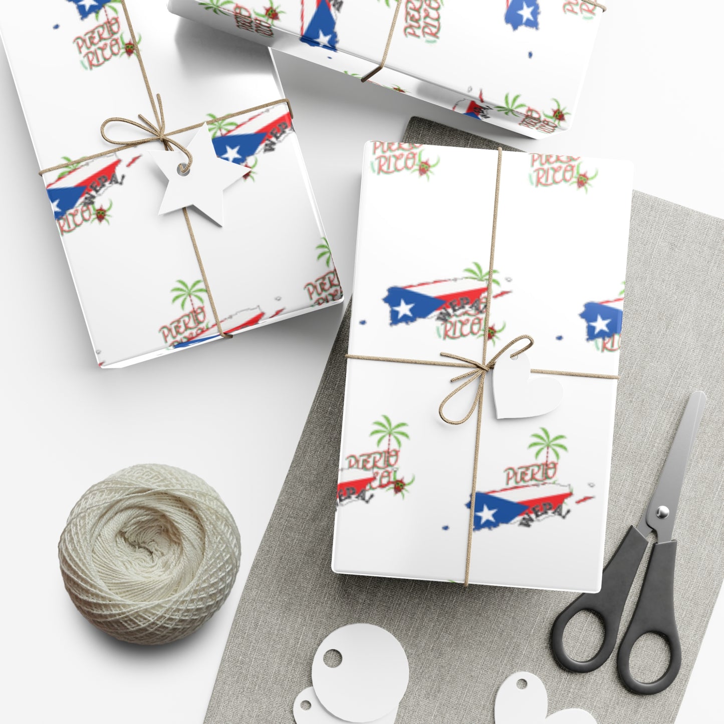 Puerto Rican Map Gift Wrap Papers