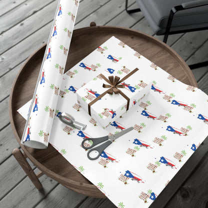 Puerto Rican Map Gift Wrap Papers