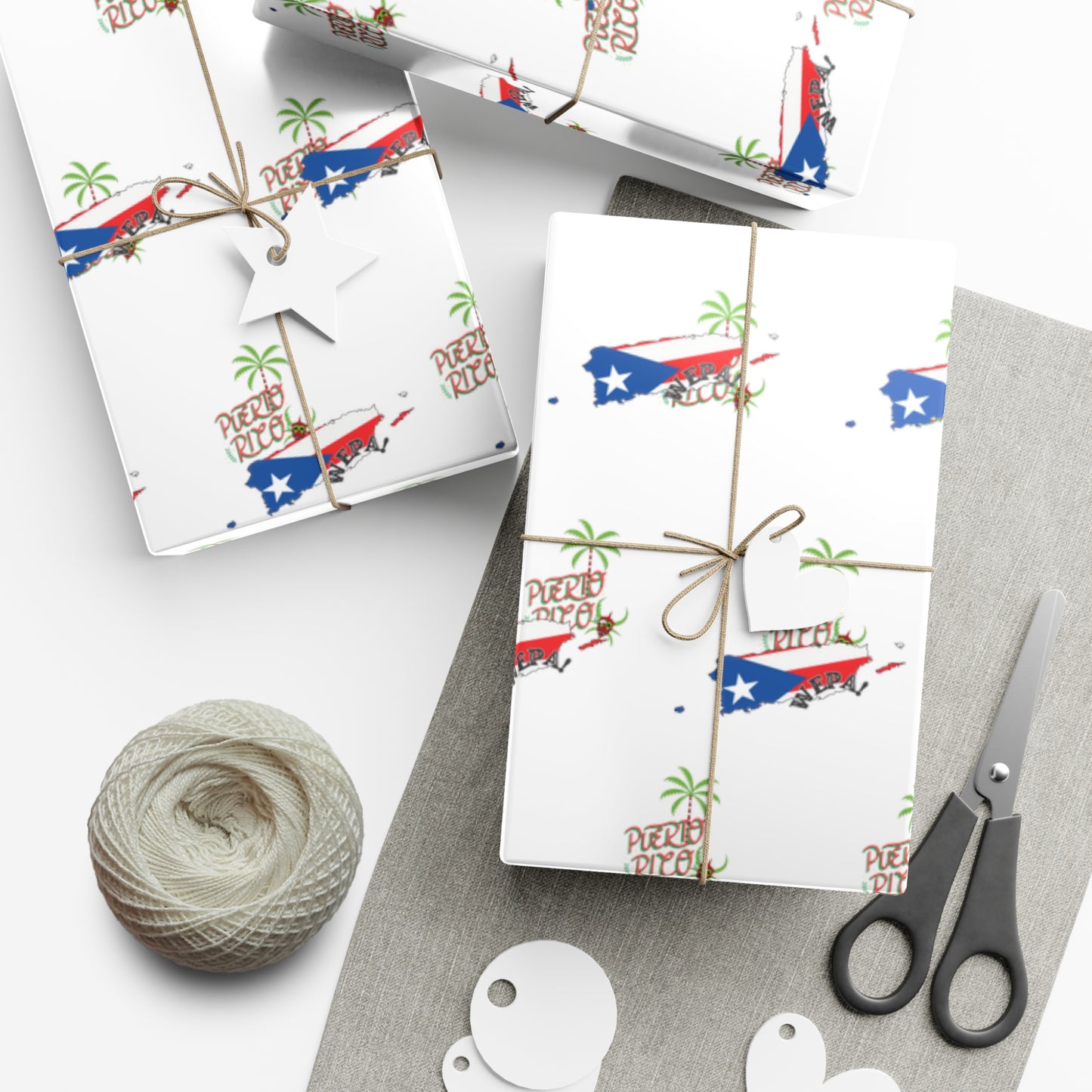 Puerto Rican Map Gift Wrap Papers