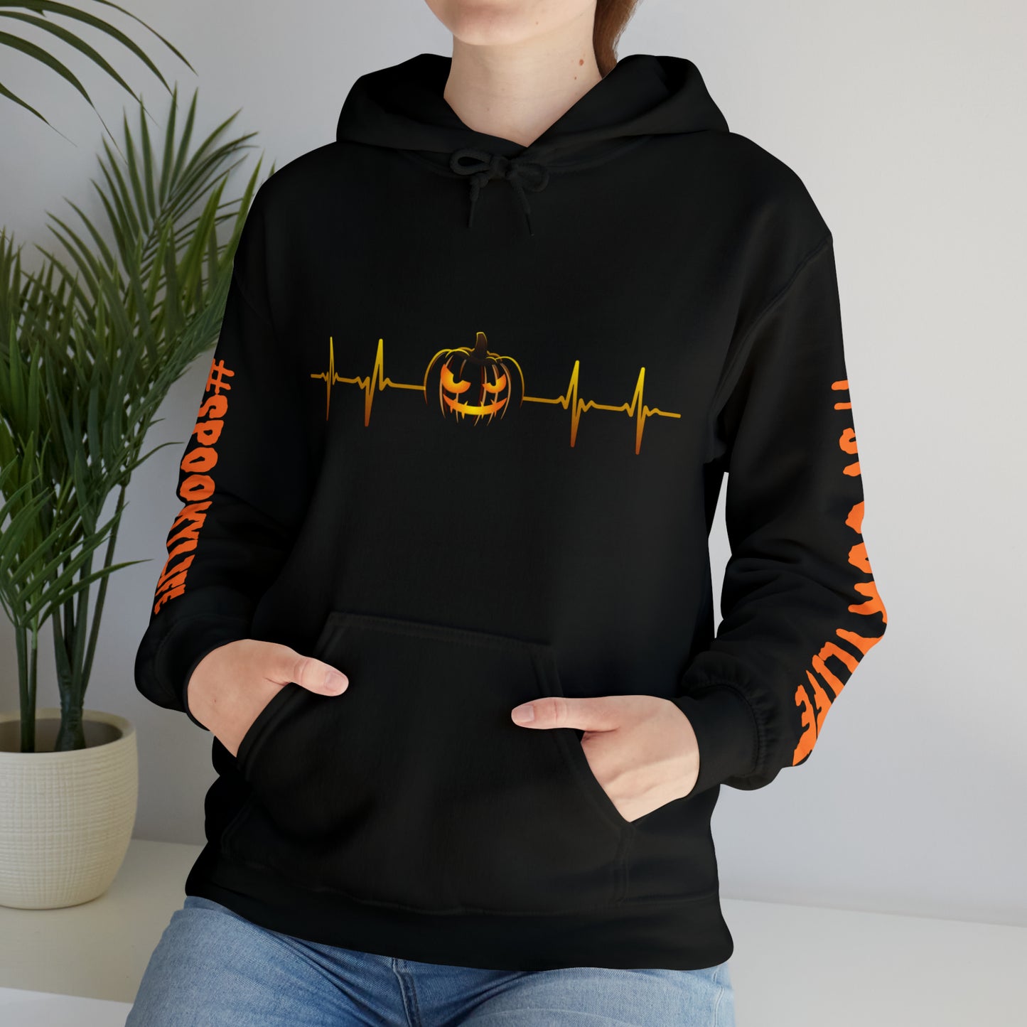 Halloween Heartbeat Unisex Heavy Blend™ Hooded Sweatshirt