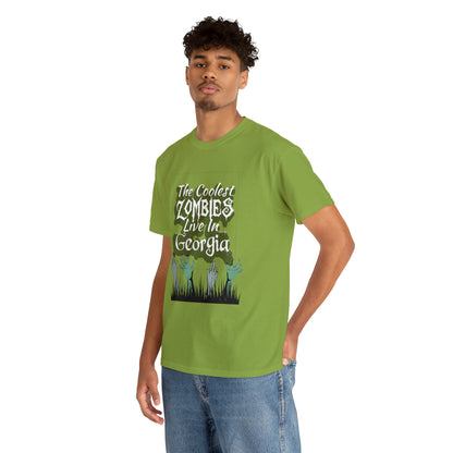 Coolest Georgia Zombies Unisex Heavy Cotton Tee