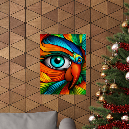 3 Eyed Parrot Matte Vertical Poster