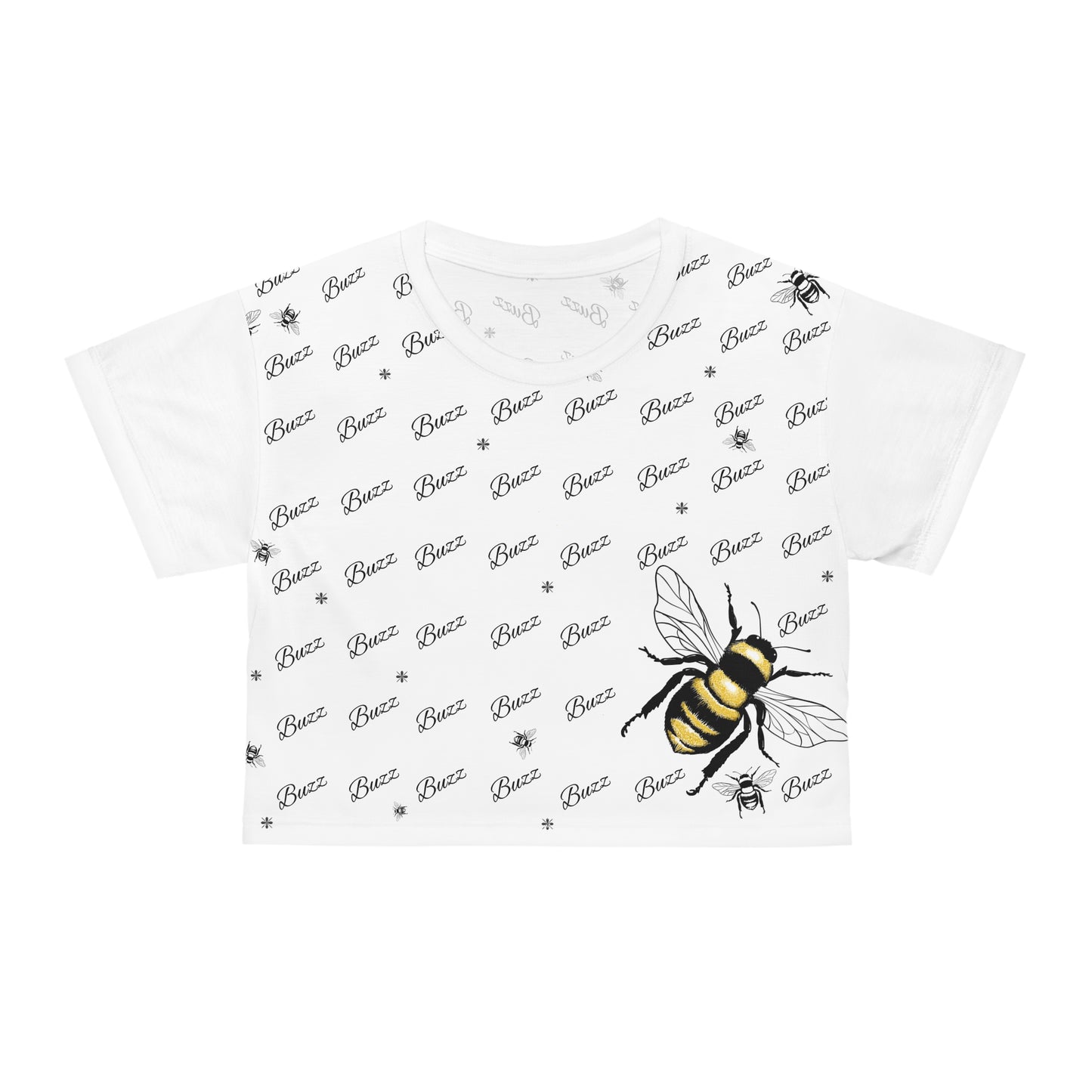 All the Buzz Crop Tee (AOP)