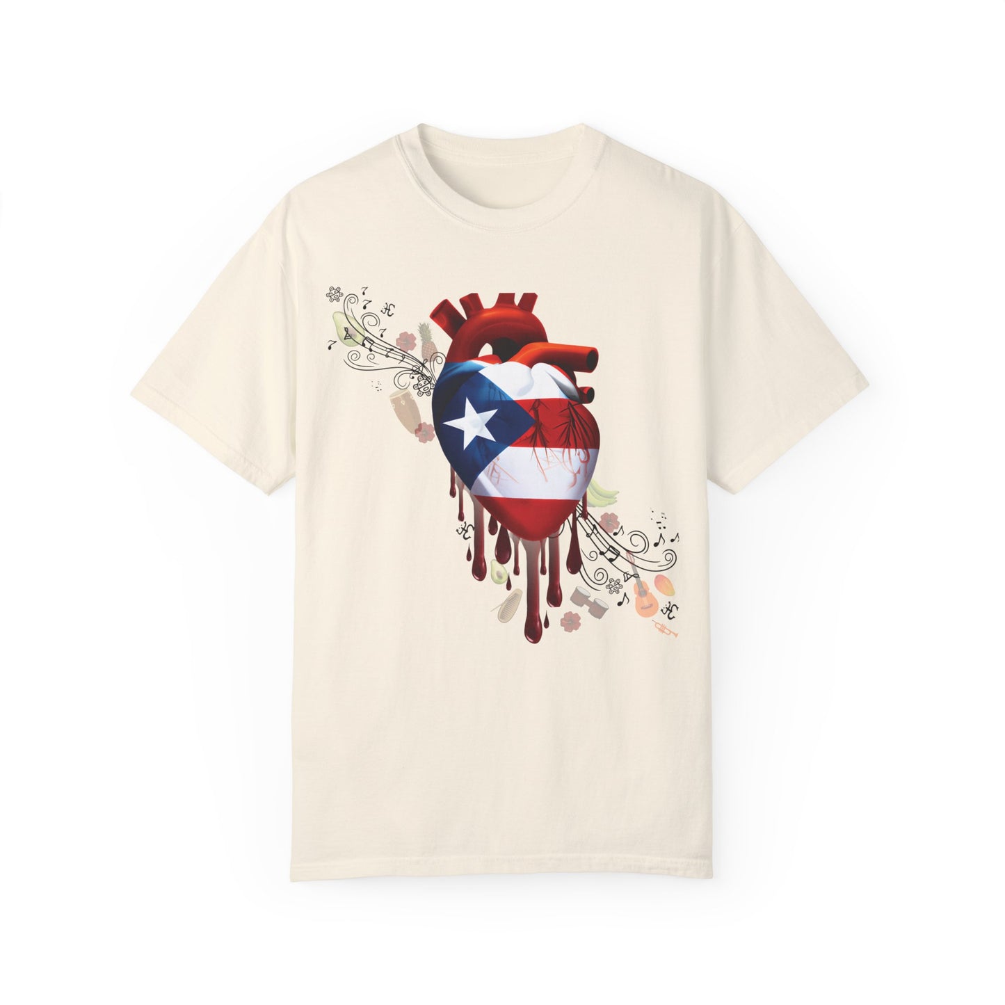 Heart and Roots Unisex Garment-Dyed T-shirt