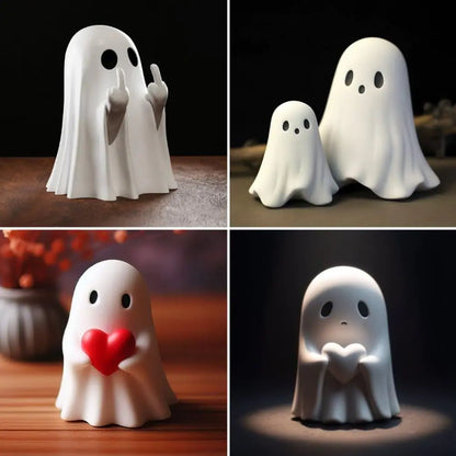 Halloween Middle Finger Love Ghost Ornaments