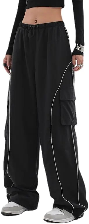 Oversize Black Techwear Cargos