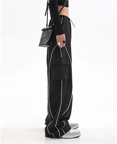 Oversize Black Techwear Cargos