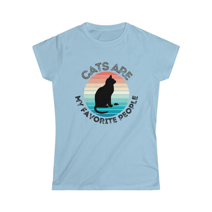 Cats are My Favorite People Women's Softstyle Tee