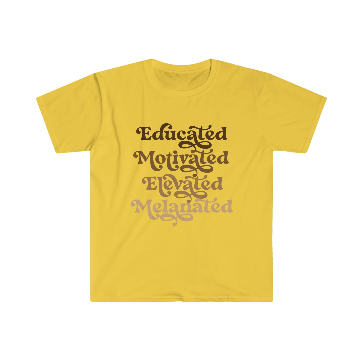 Educated, Motivated, Educated, Melanated Unisex Softstyle T-Shirt