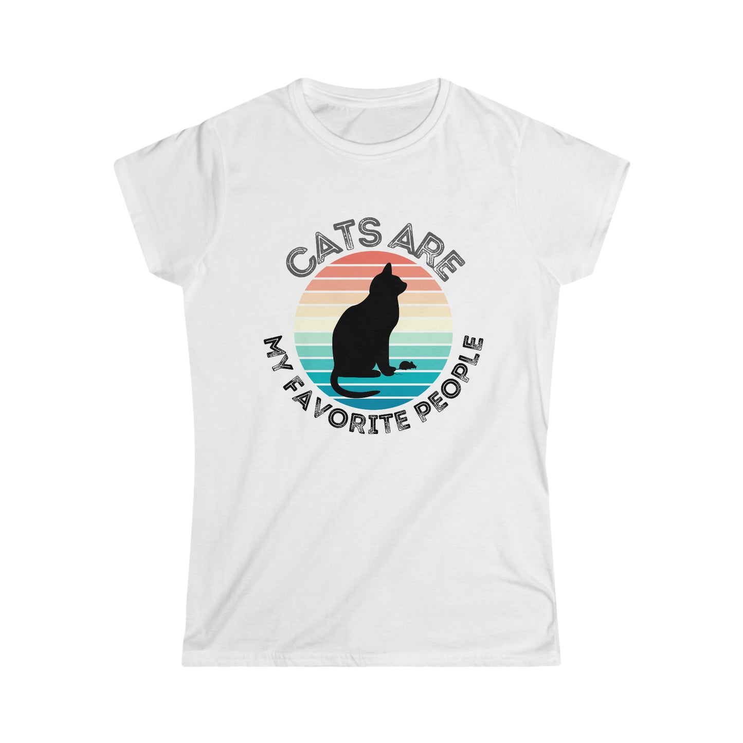 Cats are My Favorite People Women's Softstyle Tee