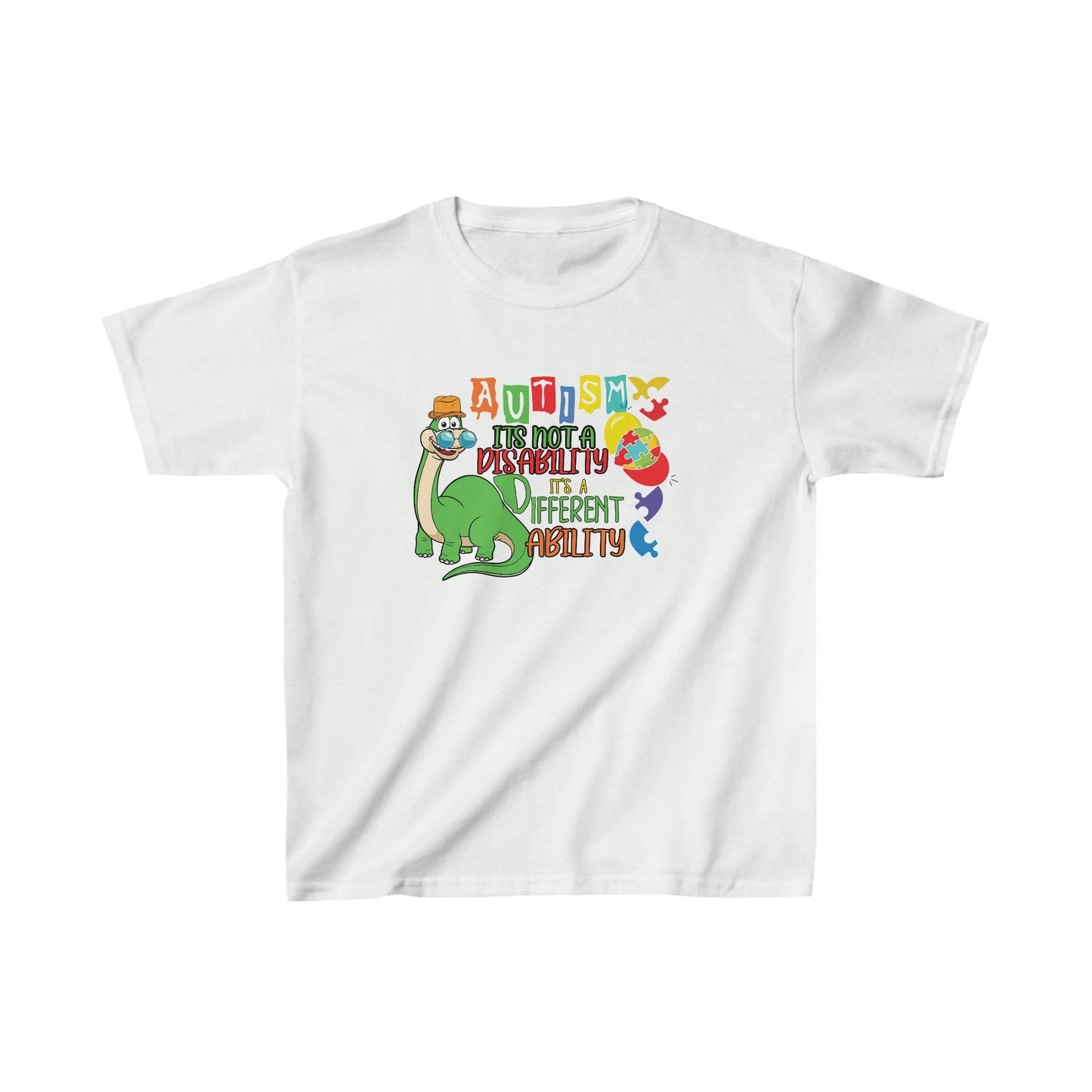 Autism Dinosaur Kids Heavy Cotton™ Tee