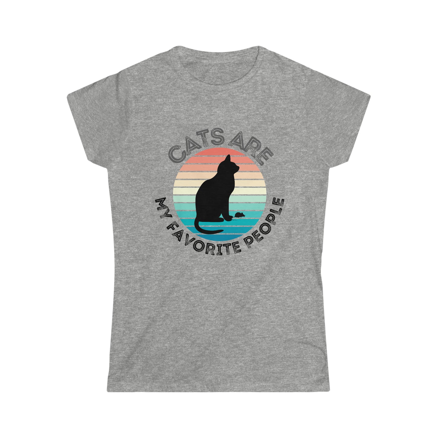 Cats are My Favorite People Women's Softstyle Tee